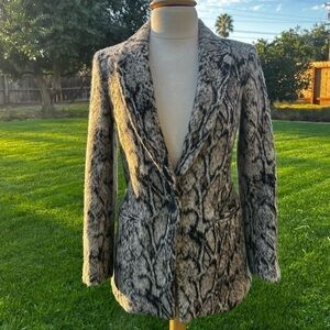 Club Monaco Wool Blazer Coat | Snakeskin Design | Size Small